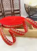 Laço de fita festivo estilo chinês vermelho grande de 1,0-1,7 cm acessórios para roupas de minorias étnicas atacado