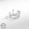 Colgante Minimalista para Mujer al por Mayor Base de Colgante de Cobre DIY Incrustación Redonda 6-10mm Circonita Cúbica Cabujón Imitación Plata 925