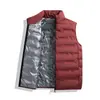 80% plumón de pato blanco, chaleco de plumón ligero de color sólido cálido de invierno para pareja, con cuello alto, sin mangas, versátil