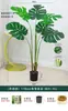 Planta Verde Monstera Bambu Simulação Nórdica Planta Grande Biónica em Vaso Planta Falsa Decoração de Sala de Estar Interna Ornamento de Chão Árvore
