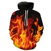 Sudadera con Capucha Nueva para Hombre 2026 Primavera y Otoño Impresión Digital 3D Remolino Blanco y Negro Corte Delgado Sudadera con Capucha para Hombre