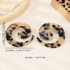 Pendientes Retro Vintage Más Vendidos Transfronterizos Estampado de Leopardo Círculo Espiral Pendientes de Botón para Mujer Estilo Personalidad Invierno 2024