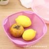 008 frutas azul quadrado oco drenagem cesta de legumes cozinha lavatório cesta de frutas legumes e frutas cesta de drenagem atacado