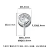 Plata de Ley S925 Zircón Redondo Diamante Único Hebilla Colgante Hebilla de Perla Cristal Jade Perla Redonda Hebilla Adhesiva Soporte Vacío Accesorios DIY
