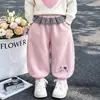 Estilo Coreano Meninas Manto Xadrez Calça de Gatinho Pequeno Estilo Primavera e Outono 2026 Nova Moda Infantil Calça Casual Estilosa para Menininha
