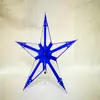 Suprimentos Decorativos para Celebração de Aniversário, Layout de Cena para Shopping Center, Peça Estrela de PVC Estereoscópica, Estrela de Cinco Pontas Recortada a Laser
