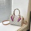 Bolsa Boston de Verano Ligera de Lujo Estampada para Mujer Bolsa Almohada 2026 Nuevo Estilo Sensación de Alta Gama Retro Versátil Bolso de Mano Bolso Cruzado Moderno