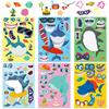 6 Hojas/Paquete Pegatinas de Rompecabezas de Cara de Tiburón que Cambian de Color Pegatinas Personalizadas DIY Pegatinas Transfronterizas de Amazon Pegatinas de Vida Marina