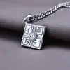 Plata de ley S925 personalizada moda cubo de Rubik colgante collar de hombre moderno diseño para hombre cadena de suéter de nicho estilo retro
