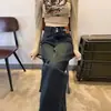 Jeans de Pierna Ancha Color Gris Cemento para Mujer Otoño e Invierno 2024 Nuevos Pantalones Rectos de Cintura Alta Adelgazantes Estrechos de Longitud Completa
