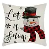 Funda de almohada popular transfronteriza con temática navideña, Funda de almohada con estampado navideño, Funda de almohada decorativa de alta calidad, Personalizable con impresión de logotipo