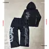 Camiseta de Manga Larga Estilo Americano Transfronteriza Europea y Americana, Top Oscuro Retro Estampado Y2K, Atuendo de Moda Gótica High Street Ins