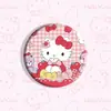 Insignia Sanrio Hello Kitty Insignia de Lata de Merchandising de Dibujos Animados Anime Insignia Colgante para Decoración de Mochila