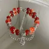 Pulsera de Fuegos Artificiales Estilo Nuevo para Mujer, Pulsera Popular Estilo Retro Juvenil Literario Nicho para Mejor Amiga Puesto del Mercado Nocturno
