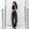 Estilo Coreano Reto Senso de Design Ajustável Estilo Vibe Calças de Perna Larga Cintura Alta Emagrecedor Tamanho Grande Jeans de Caimento Mergulhado para Crianças