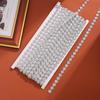 Aplique de Strass Flor de Ameixa de Fileira Única com 1 cm de Largura para Roupas Étnicas Miao, Acessórios de Saia, Acabamento de Renda, Adereços de Fantasia, Estilo Miao Prateado