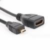 Conector Micro HDMI a HDMI línea corta Micro HDMI revolución HDMI hembra chapado en oro pequeño a grande 17 cm
