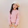 Suéter de lana pura para niños y niñas, nuevo jersey de punto trenzado con cuello redondo para otoño e invierno, suéter interior de punto de lana engrosado