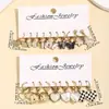 Aretes Estilo Nuevo Transfronterizo Set de Aretes de Alta Gama Corazón de Amor Mariposa Temperamento Versátil Set de Aretes Set de 10 Piezas Mayoreo