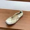 Zapatos retro de gamuza con punta cuadrada para aumentar la altura, nuevos planos de ballet versátiles para otoño, con lazo