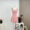 Chilli QiaoerAventura ReconfortanteVestido Camiseta Corta Rosa Soñador Vestido de Punto Puro Deseo para Mujer
