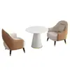Conjunto Simples e Luxuoso de Sofá Individual e Mesa de Centro para Lazer, Recepção de Hotel, Escritório de Vendas, Mesa e Cadeiras de Reunião, Recepção de Salão de Beleza