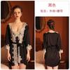 Camisón de satén con encaje y tirantes finos Guiruo, sexy, sin espalda, con cordones, para mujer, talla 1091