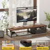 Soporte Elevado para Computadora para Escritorio de Oficina en Casa Estante de Almacenamiento con Cajón Estación de Trabajo Soporte Elevador para Monitor