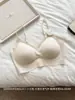 Ropa interior tipo chaleco sin costuras para mujer con copas totalmente fijas, estilo fino de verano, base líquida, cómodo, transpirable, sin cierres, invisible