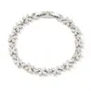 Pulsera de Trébol de Cuatro Hojas de la Suerte Hecha a Mano Minimalista Europea y Americana con Cierre de Langosta, Estilo de Lujo Ligero de Nicho, Joyería Versátil de Amistad