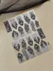 Adesivos de Unha Borboleta de Renda Estilo Japonês 3D Em relevo Tira de Renda Listrada Francesa Adesivos de Unha Atacado