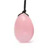 Enfeite de Mão de Cristal Rosa, Ovo Vulva em Formato de Ovo, Ovo de Massagem, Artesanato de Cristal Natural