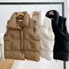 Estilo Coreano Corto Engrosado Petite Holgado Moda Estilo Hong Kong Estudiante Algodón Plumón Abrigo Pan Ropa Exterior Chaleco Mujer