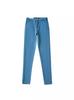 Jeans Confortáveis de Tecido Caseiro com Stomp Pad para Levantar o Quadril, Cintura Alta, Slim, Calças Lápis Slim-fit para Mulheres