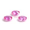Corindón Sintético Oval Doble Tortuga Superficie 3 # Superficie de Anillo de Corindón Piedra Desnuda Sintética No. 3 Corindón Rosa Cuadros Dobles Rojo Rosa