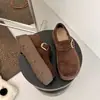 Zapatos Birkenstock de Suela Gruesa Forrados de Lana para Mujer 2025 Invierno Nuevos Versátiles Cálidos Mocasines Slip-On de Suela de Plataforma Engrosados