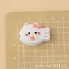 Accesorios de Resina DIY Pegamento de Crema Pasador de Pelo de Dibujos Animados Hebilla de Zapato Decoración de Joyería Gato Lindo Rosa y Blanco Comida y Juguetes
