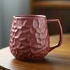 Taza de café de cerámica con cambio de horno, taza de gran capacidad para el hogar, taza de cerveza de cerámica cruda creativa de alto valor de color, taza de agua para pareja