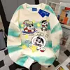 Sudadera Redonda con Estampado de Shin-Chan Estilo Coreano Americano Linda para Mujer Otoño e Invierno Marca de Moda Estilo Perezoso Tie-Dye Top