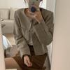 Chaqueta Corta Blazer Estilo Chanel Vintage con Diseño de Bolsillo de Botonadura Sencilla 2 Colores Estilo Artístico para Mujer