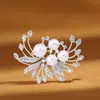 Broche de Liga com Grande Flor Azul, Broche Estilo Chanel, Broche Personalizado de Alta Qualidade e Elegante para Atacado com Senso de Design