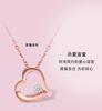 Comercio exterior transfronterizo Collar de plata de ley 925 con diseño de amor que combina con todo para mujer, cadena de clavícula de alta calidad con nicho de lujo ligero, colgante al por mayor