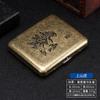 Caja de Cigarrillos de Metal con Tapa abatible, Flor Condensada de Bronce Tallada, Paquete de 20 Unidades, de Doble Cara, abatible, el más vendido del fabricante, compatible con envío directo