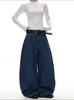 Jeans de mezclilla retro americanos para hombres y mujeres, pantalones casuales versátiles holgados nuevos, pantalones de pierna ancha sencillos de marca a la moda