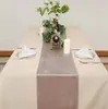 Suministro de Camino de Mesa de Terciopelo Italiano Estilo Americano de 12*108 Pulgadas para Boda, Banquete, Decoraciones de Mesa para Fiesta, Camino de Mesa Largo