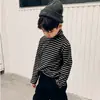 Camiseta Térmica de Media Altura para Niños, Camiseta de Manga Larga para Otoño e Invierno con Forro de Felpa