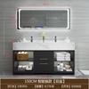 Combinación de Gabinete de Baño Nórdico Inteligente Personalizado Mármol Baño Madera Sólida Lavabo Gabinete de Baño Venta al por Mayor