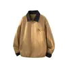 Chaqueta de estilo americano para hombre, de calle, corte holgado, elegante, con solapas de color contrastante, prenda superior de trabajo, abrigo aviador de marca moderna para primavera y otoño para hombre