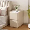 Mesa de cabeceira inteligente, multifuncional, uso doméstico, sem necessidade de instalação, com régua de energia, trava de senha, carregamento sem fio, armário de cabeceira de couro para quarto