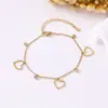 Lele Jewelry Amazon Europeu e Americano D Simples Pulseira de Zircônia Moda Estilosa Coração Trevo de Quatro Folhas Joias Vazadas para Mulheres